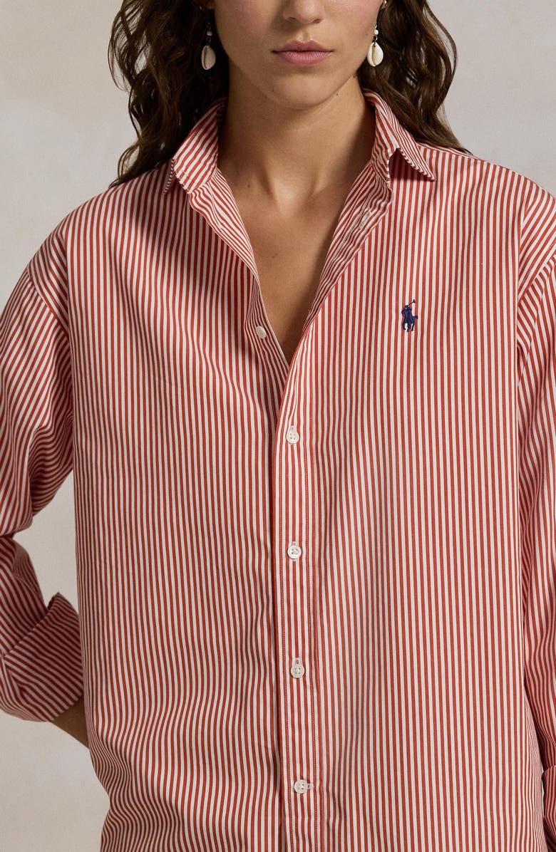 Polo Ralph Lauren Stripe Relaxed Fit Cotton Button-Up Shirt, Alternate, color,