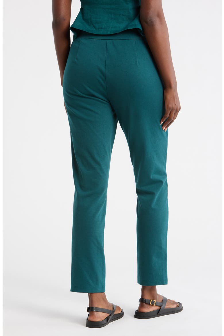 High Waist Ponte Ankle Pants, Alternate, color, AEGEAN