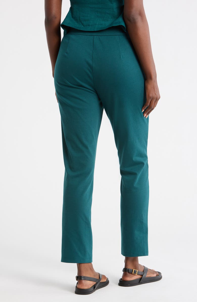 Eileen Fisher High Waist Ponte Ankle Pants, Alternate, color, Aegean