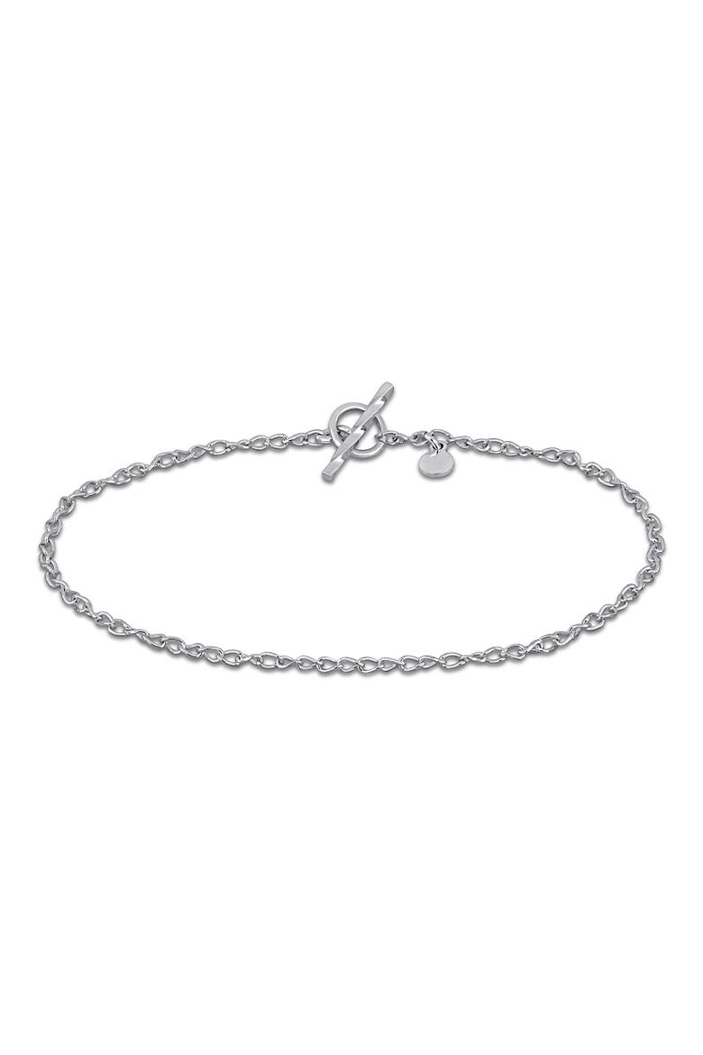 Twist Curb Link Bracelet, Main, color, SILVER