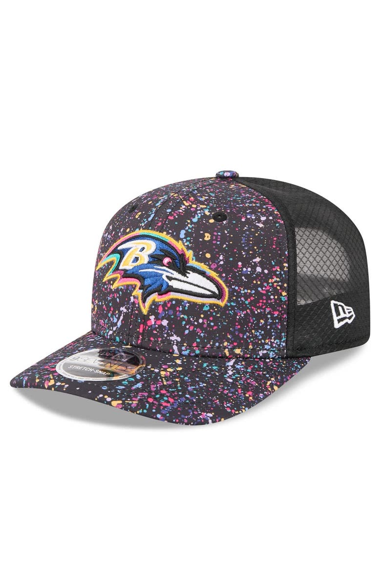 New Era Men's New Era Black Baltimore Ravens 2025 NFL Crucial Catch 9SEVENTY Adjustable Hat, Alternate, color, Black