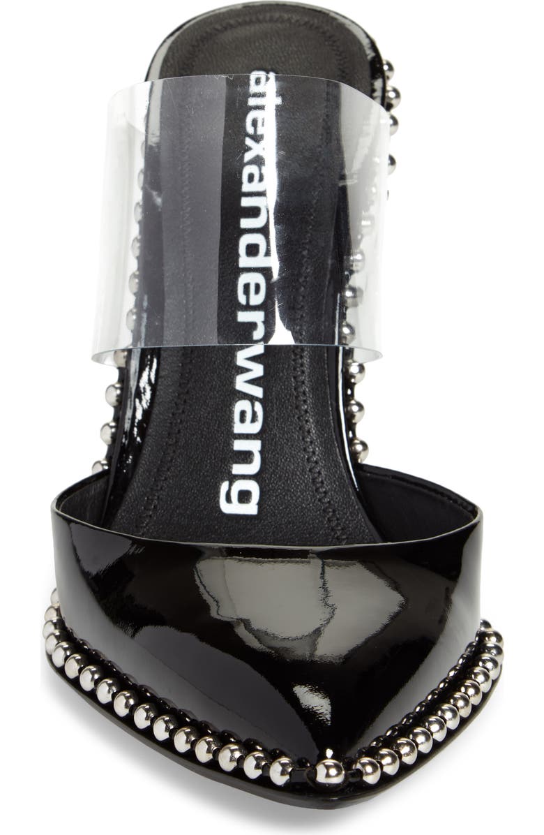 Alexander Wang Rina Studded Clear Strap Pointed Toe Mule, Alternate, color,