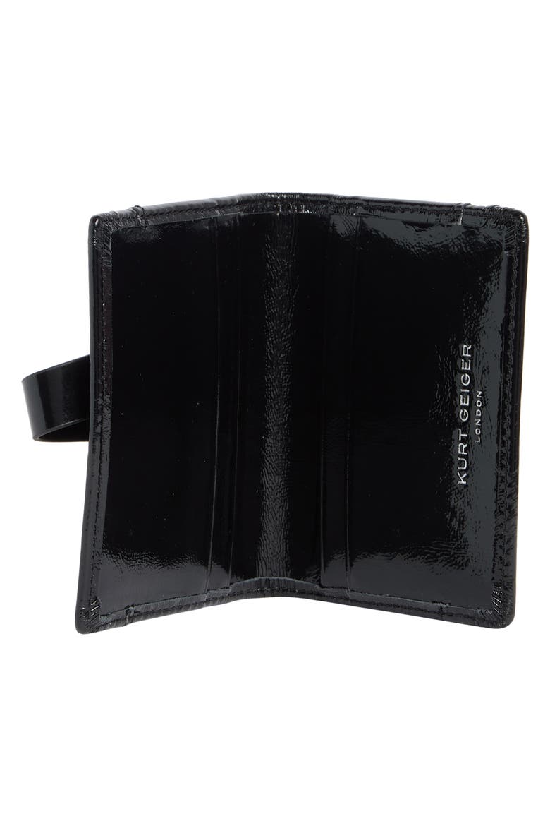 Drench Leather Card Holder, Alternate, color, BLACK