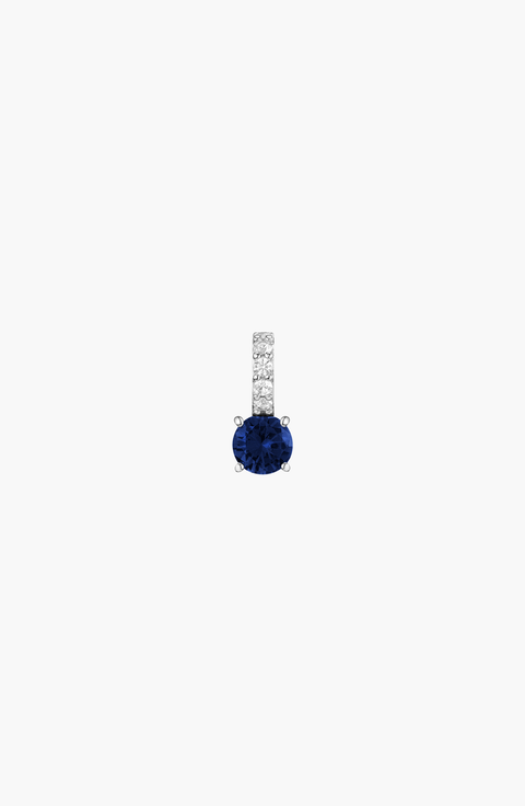 Round Cut Tennis Charm Pendant