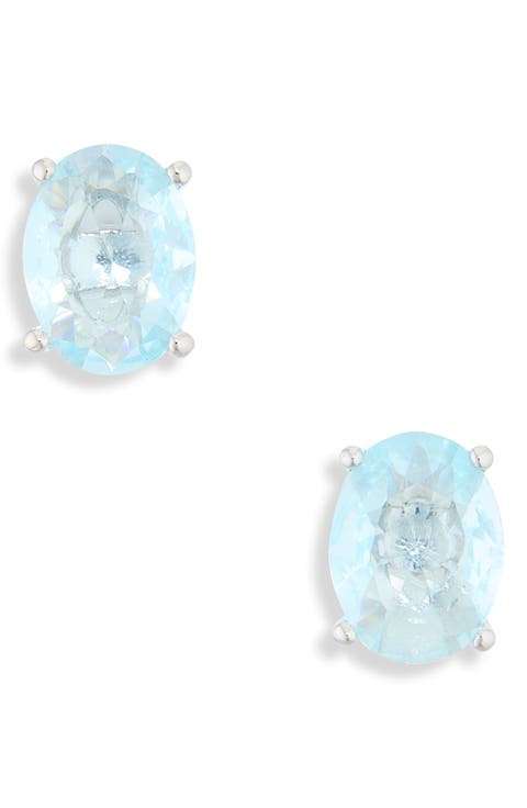 Modern Love Large Oval Cubic Zirconia Stud Earrings