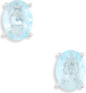Nadri Modern Love Large Oval Cubic Zirconia Stud Earrings