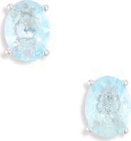 Nadri Modern Love Large Oval Cubic Zirconia Stud Earrings