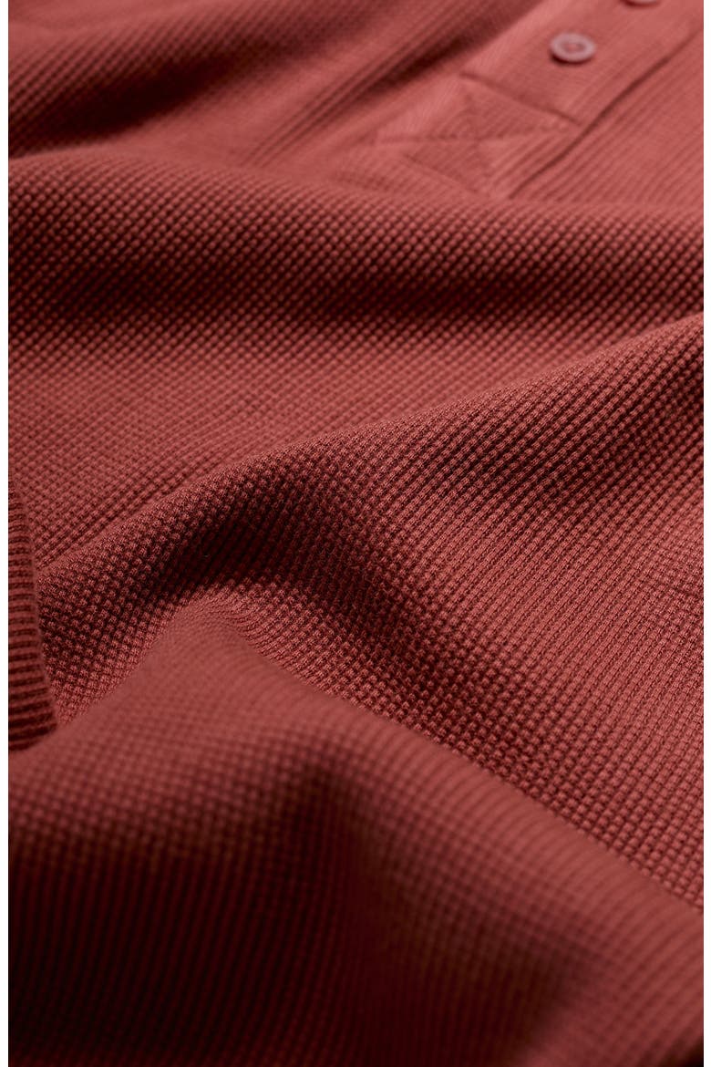 Brigatine Long Sleeve Thermal Organic Cotton Henley, Alternate, color, CONKER