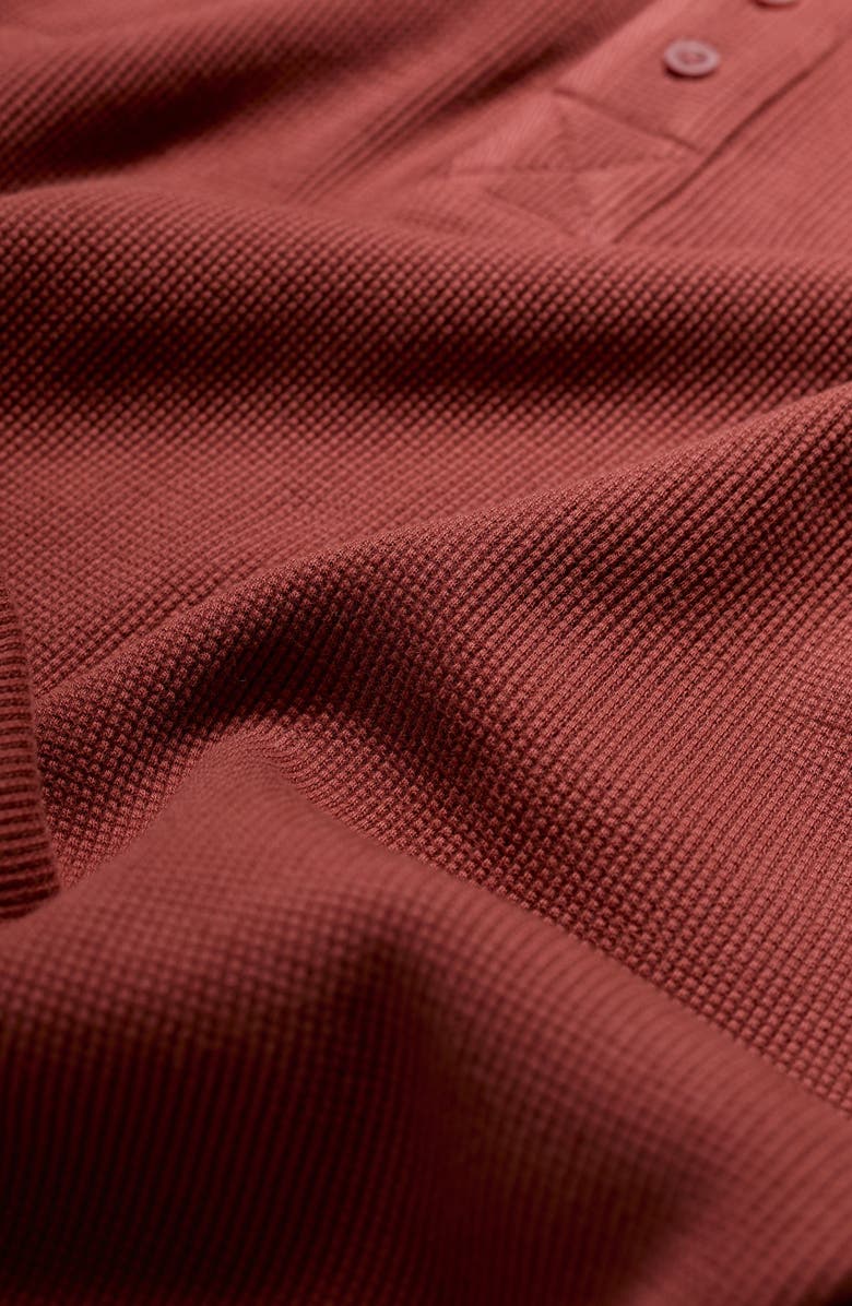 Seasalt Cornwall Brigatine Long Sleeve Thermal Organic Cotton Henley, Alternate, color, Conker