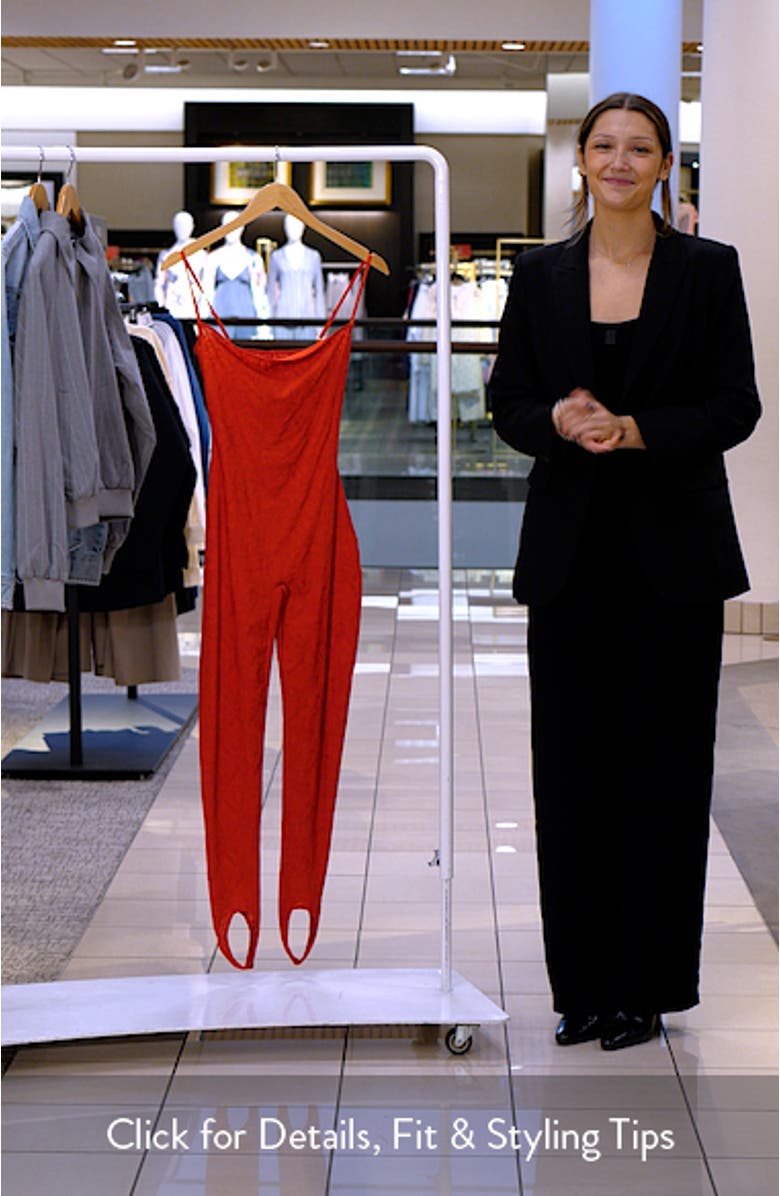 Lace Stretch Lace Stirrup Jumpsuit, sales video thumbnail