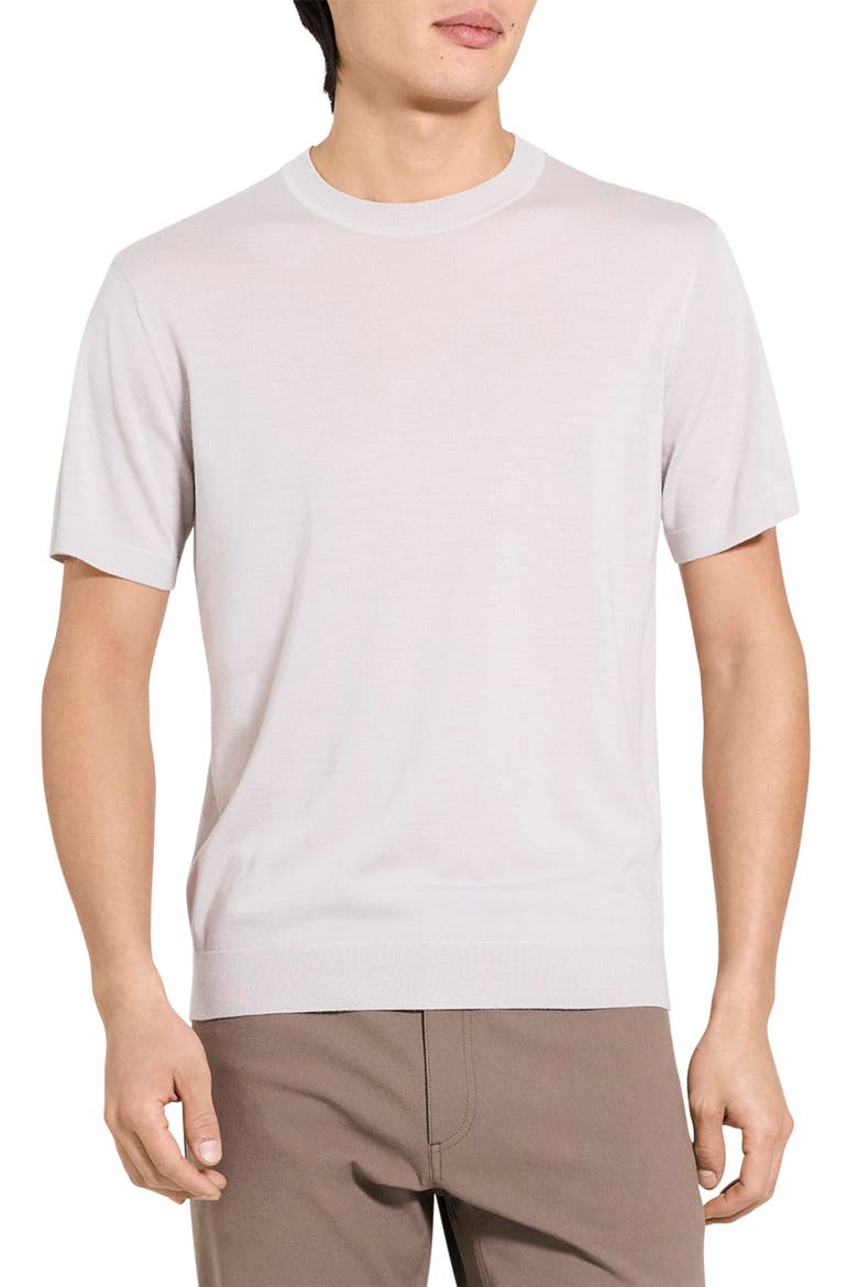 Soris Regal T-Shirt, Main, color, SILVER CLOUD