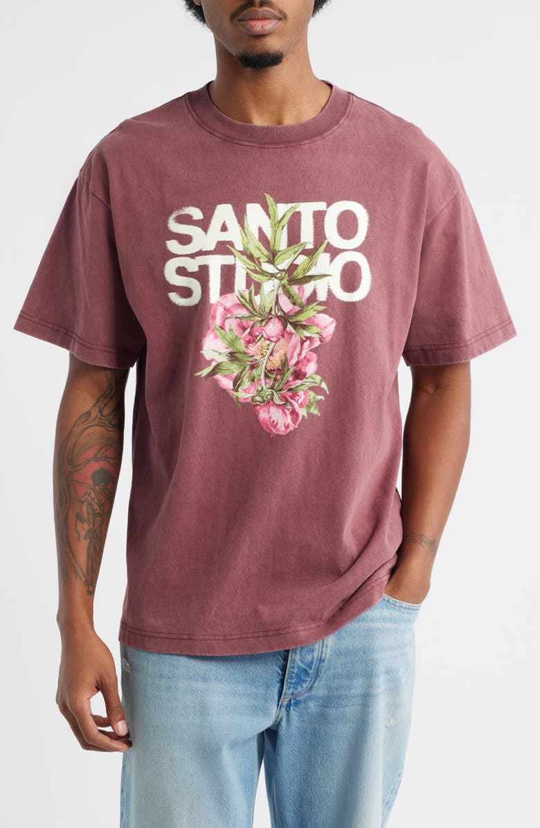 SANTO STUDIO Flower Drappo Graphic T-Shirt, Main, color, 