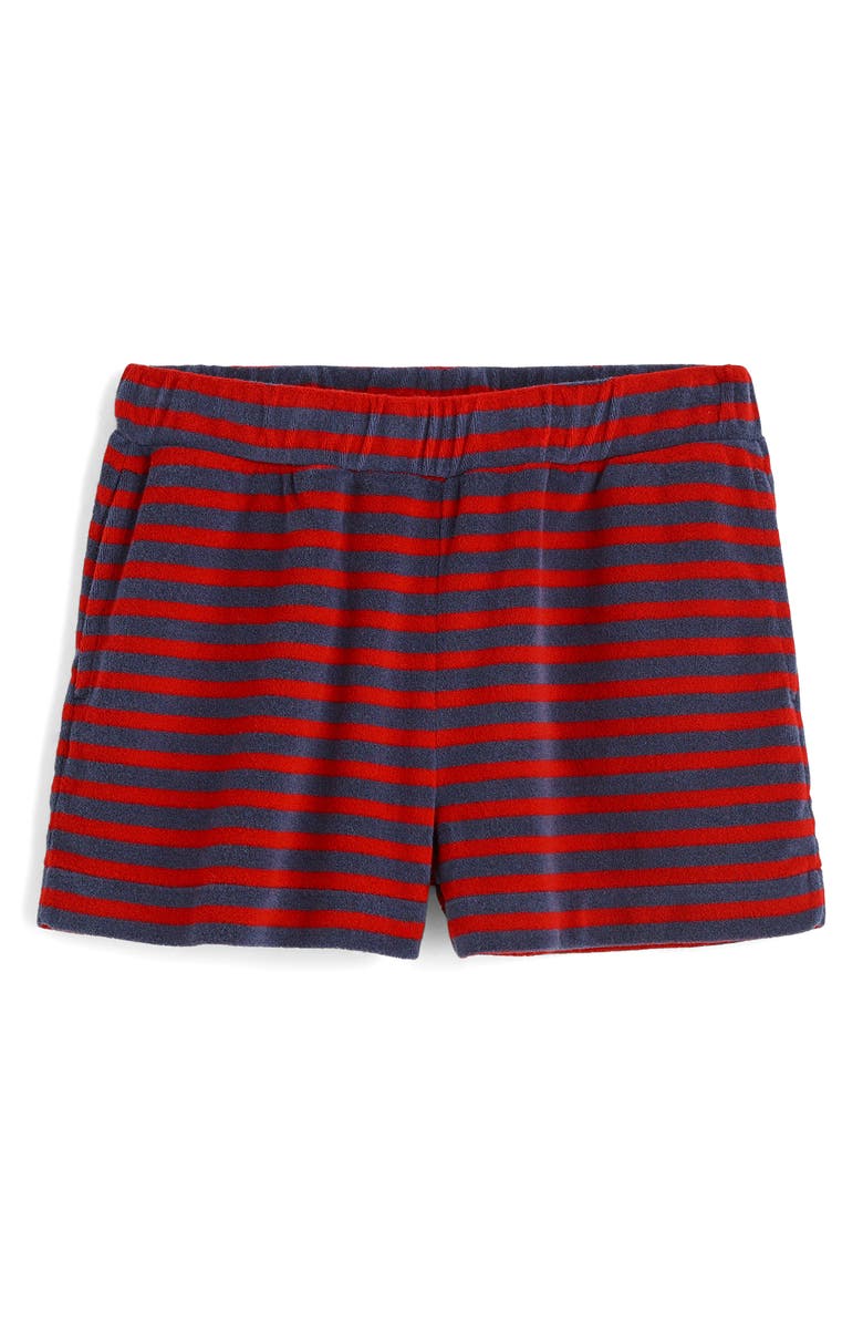 Madewell Terry Pull-On Shorts, Alternate, color, Red Navy