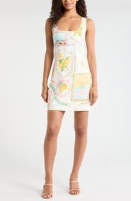 Ever New Hadley Cutout Ruched Back Mini Sundress