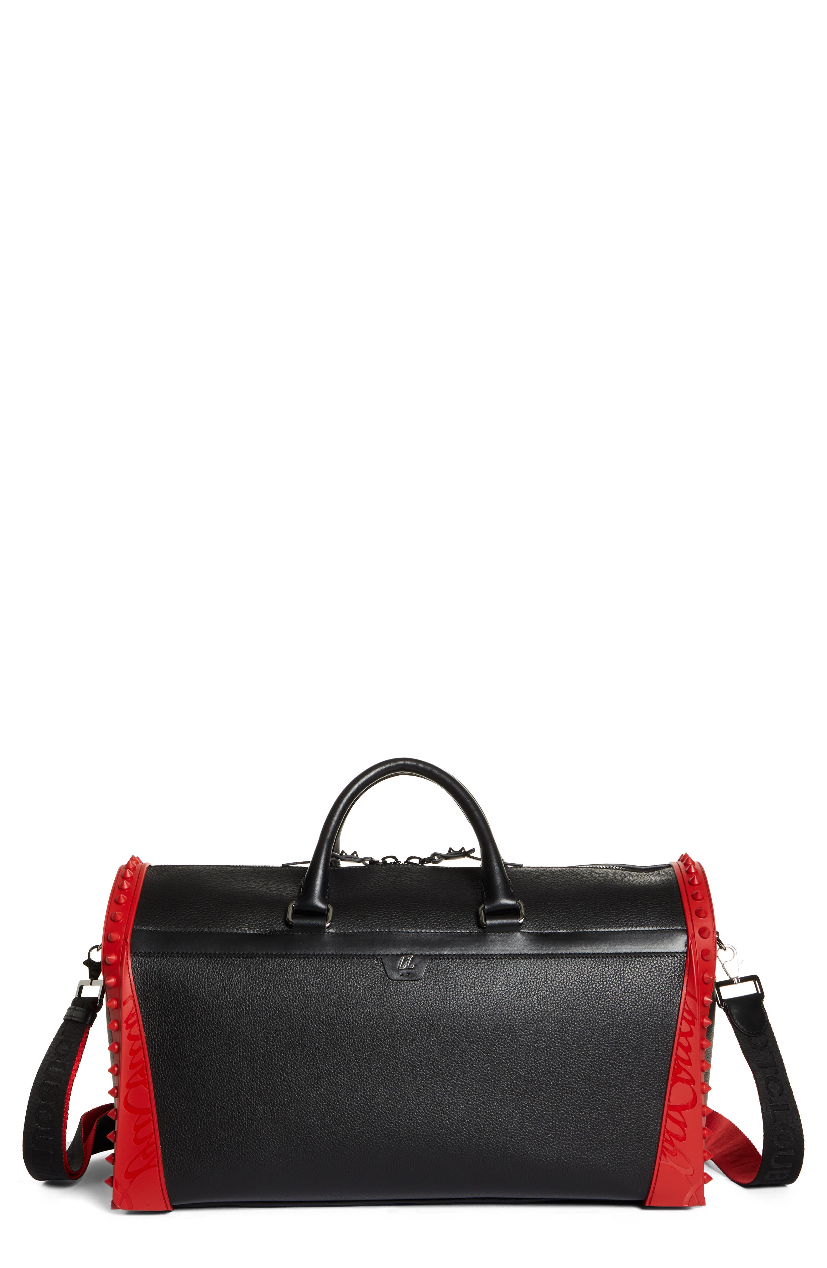 Christian Louboutin Medium Sneakender Leather Duffle Bag, Main, color, 