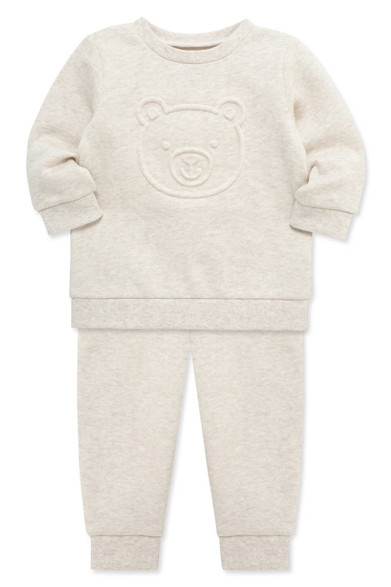 Bear Sweatshirt & Joggers Set, Alternate, color, OATMEAL