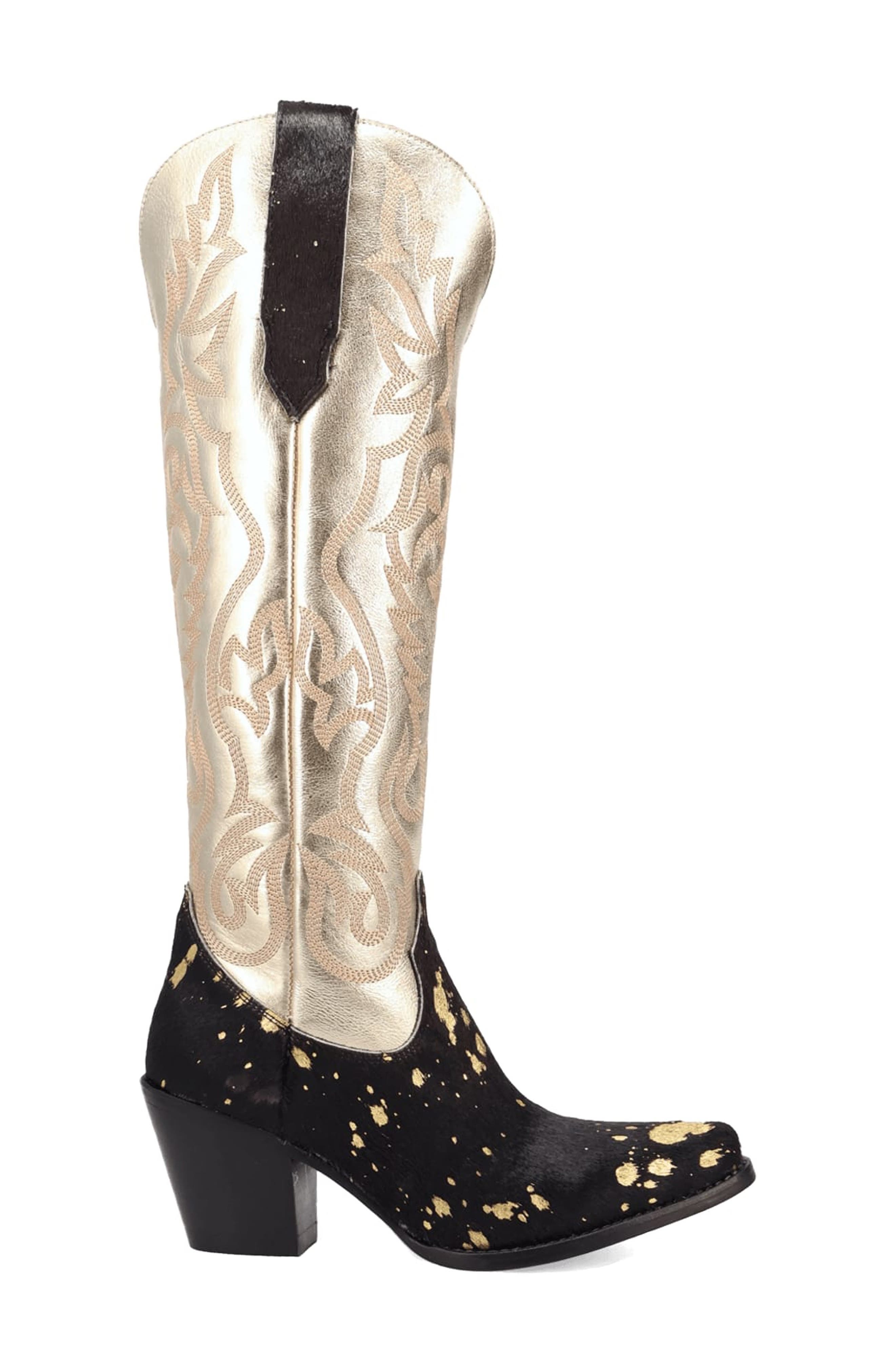Dingo Take No Bull Knee High Western Boot, Alternate, color, Black