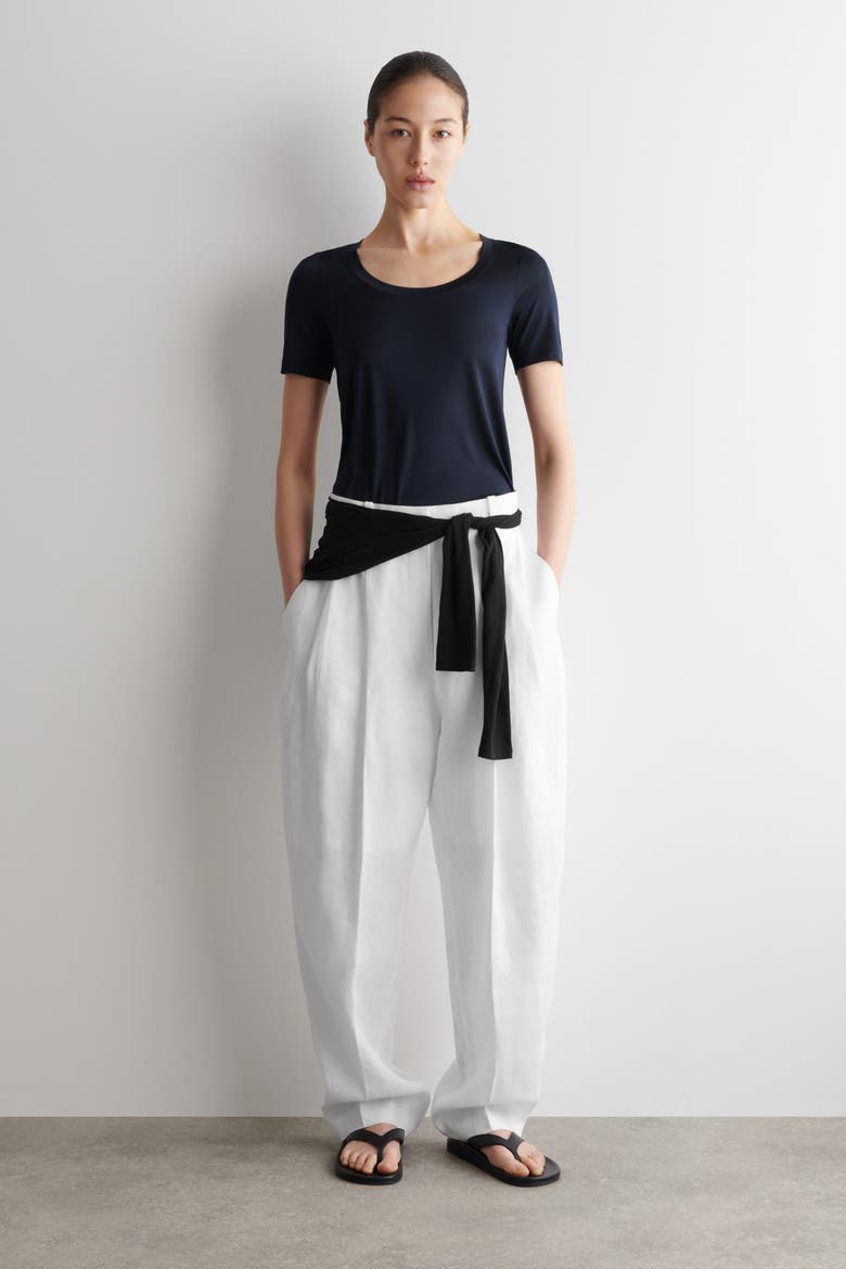 Slim Silk T-Shirt, Alternate, color, NAVY
