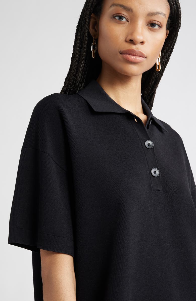 Nordstrom Polo Sweater Dress, Alternate, color, Black