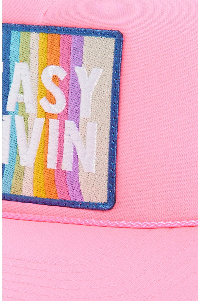 Easy Livin' Trucker Hat, Alternate, color, PINK