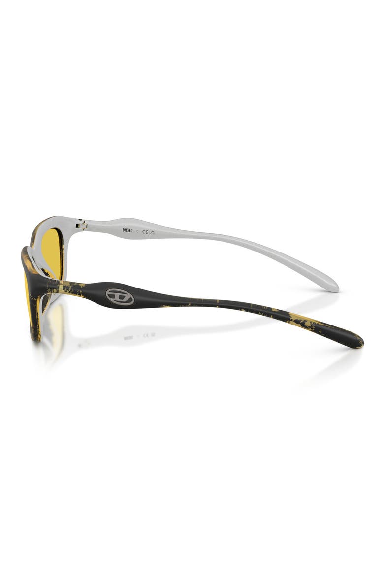 DL3013U 50mm Mirrored Square Sunglasses, Alternate, color, YELLOW BARRELING METALLIC
