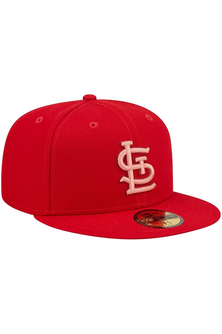 Men's New Era Red St. Louis Cardinals Monochrome Camo 59FIFTY Fitted Hat, Alternate, color, Red