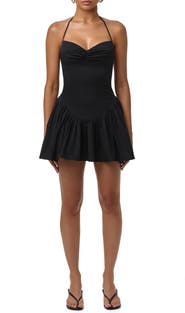 Naked Wardrobe Shirting Halter Minidress
