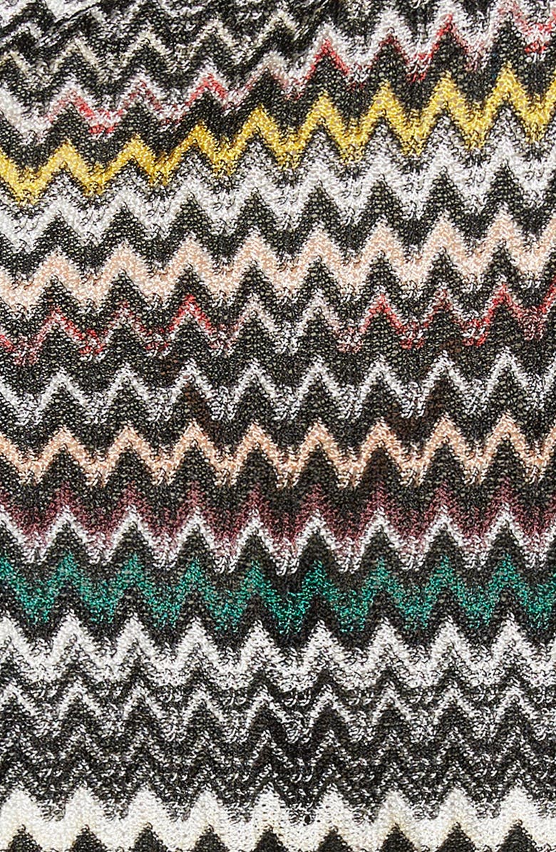 Missoni Chevron Cover-Up Wrap Miniskirt, Alternate, color, 0001 Black Multi