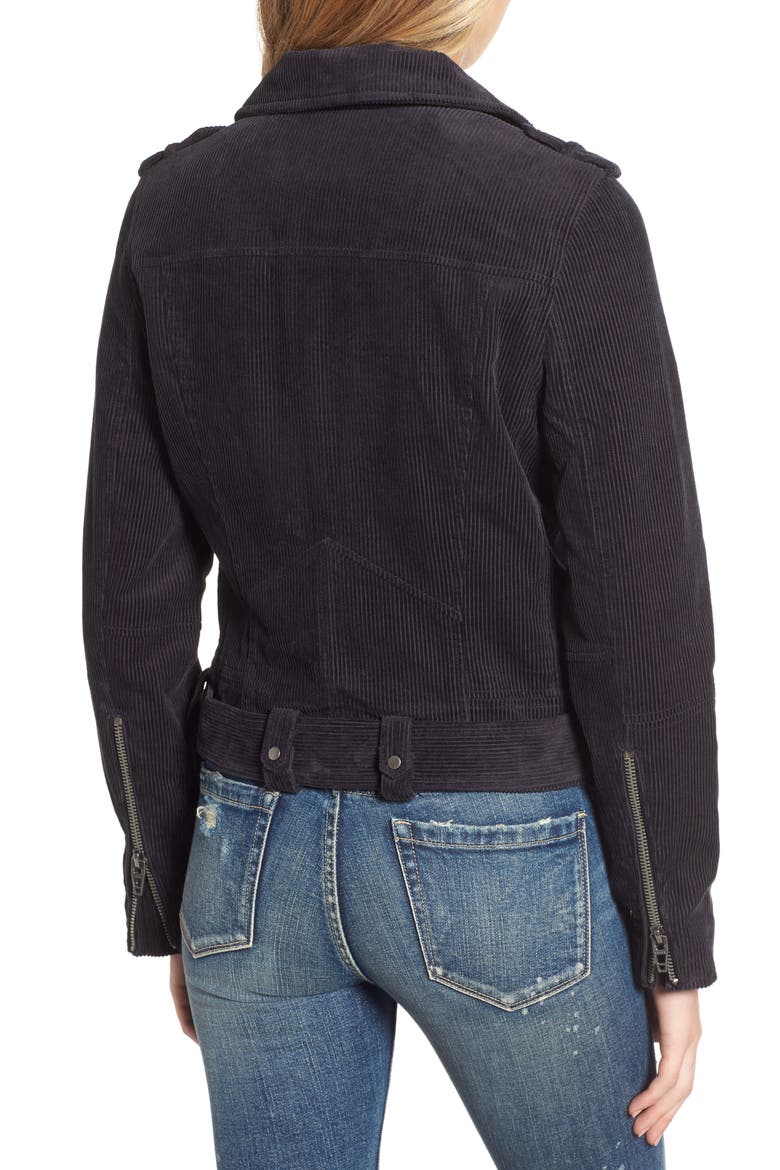 Corduroy Moto Jacket, Alternate, color, BLUE