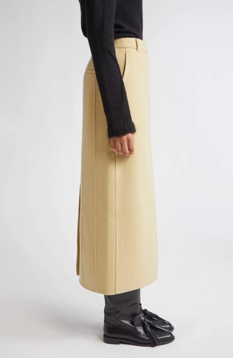 EENK Wool & Cashmere Straight Skirt, Alternate, color, Mustard Wool Blend