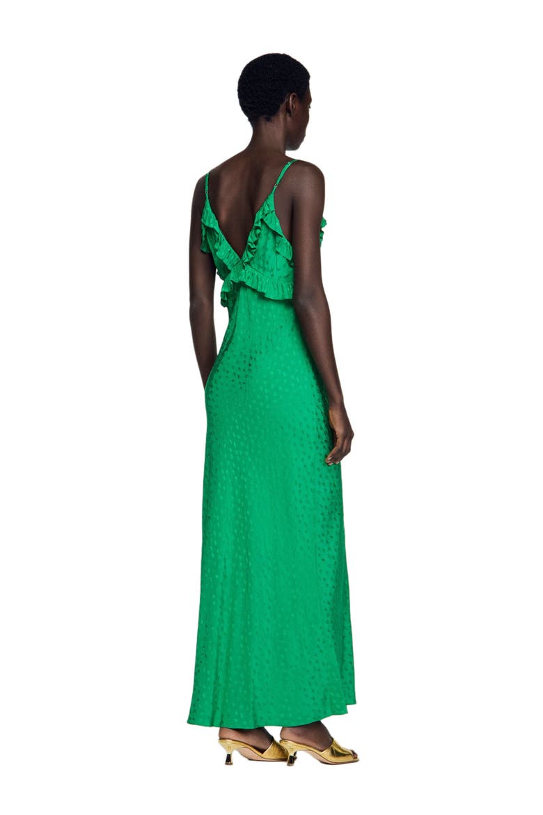 Maxi dress with straps, Alternate, color, Green