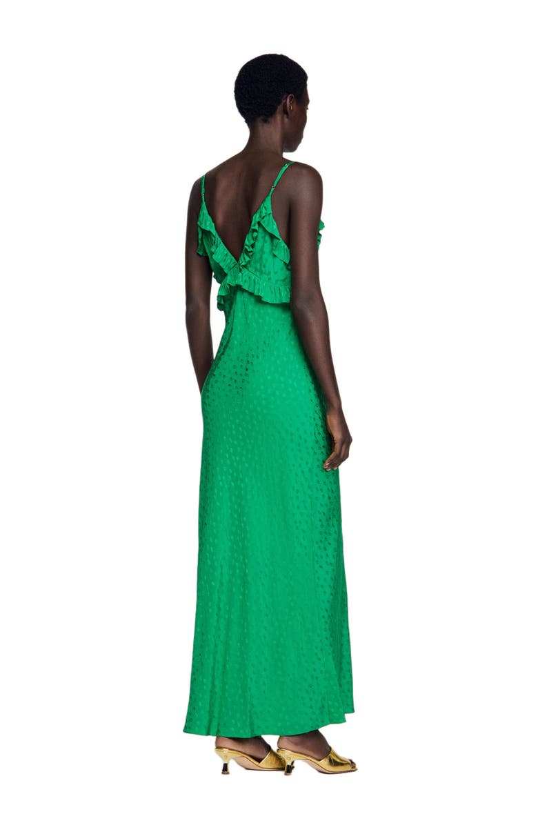 SANDRO Maxi dress with straps, Alternate, color, Green