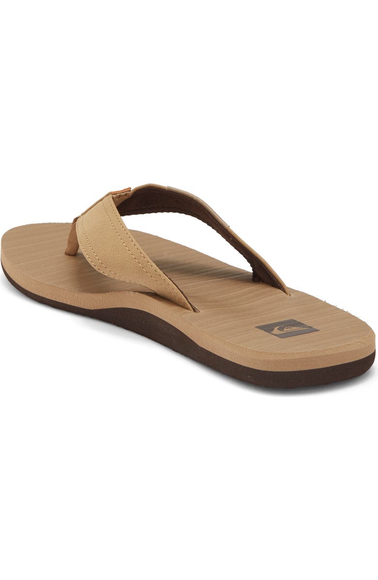 Quiksilver Carving Flip Flop, Alternate, color, Tan