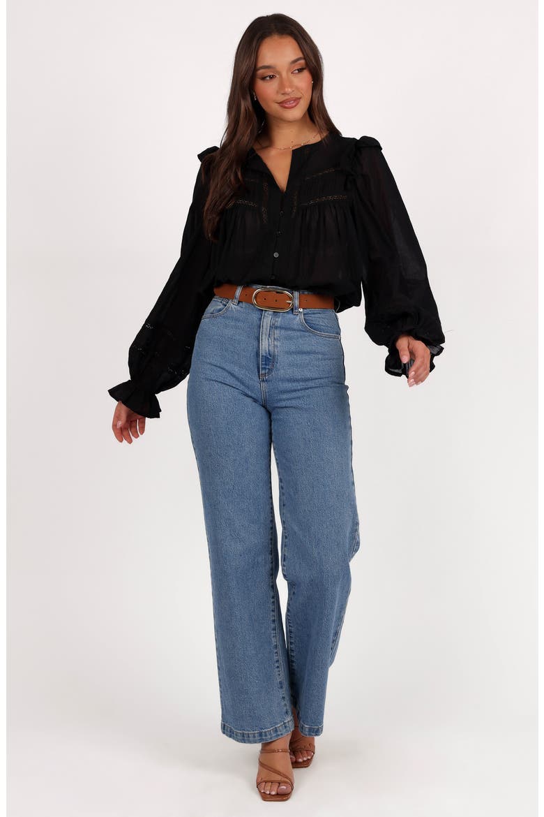 Emelia Ruffle Top, Alternate, color, BLACK