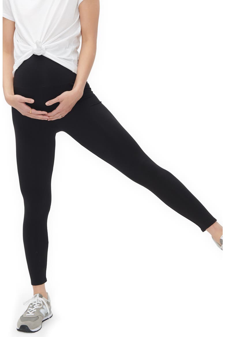 The Ultimate Maternity Over The Bump Leggings, Main, color, BLACK