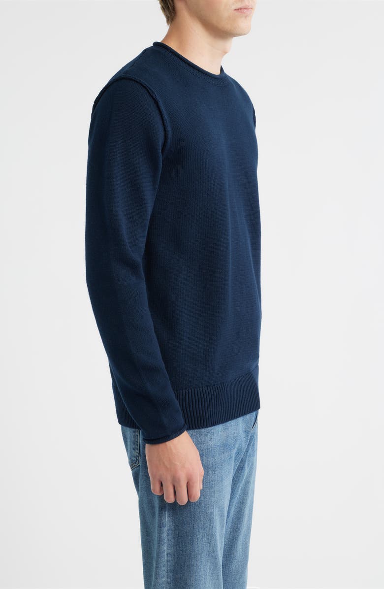 Schott NYC Lightweight Cotton Sweater, Alternate, color, Navy