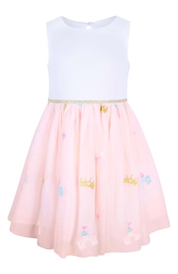 Zunie Kids' Embroidered Tutu Dress In Multi