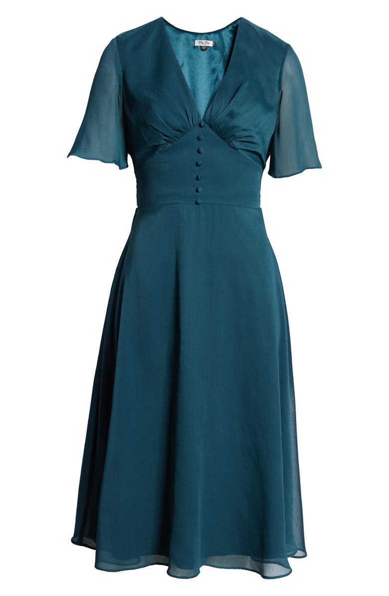 Chi Chi London Oria A-Line Chiffon Dress, Alternate, color,