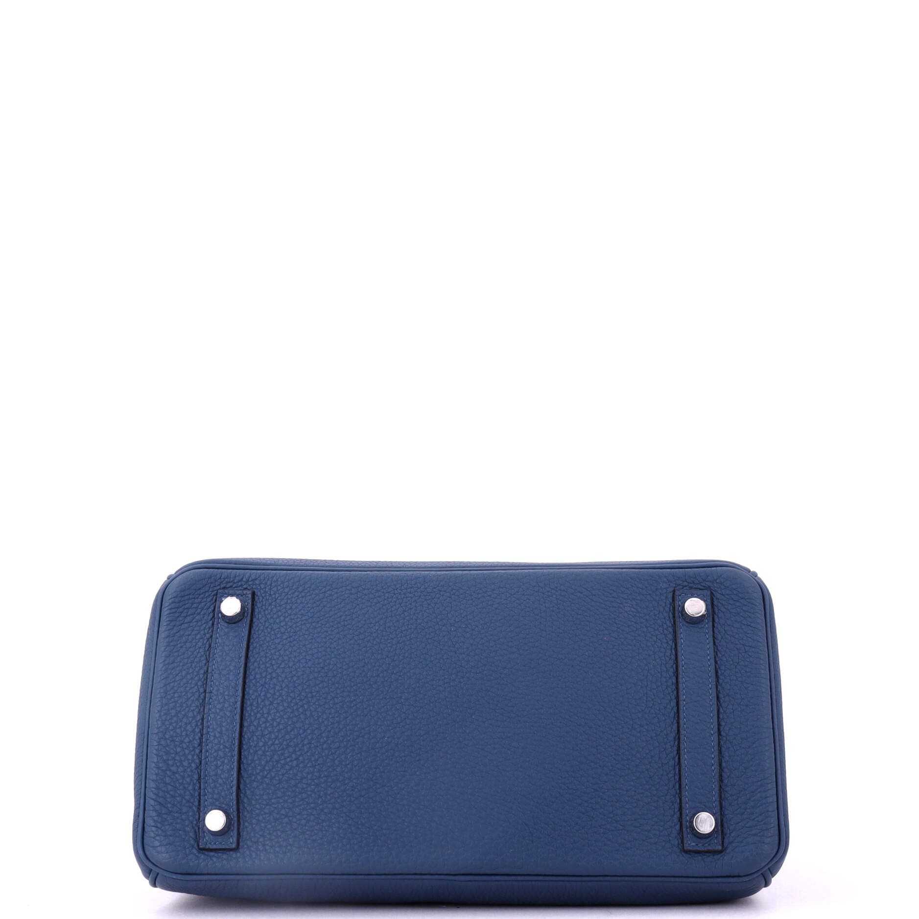 Pre-Owned Hermes Birkin Handbag Blue Togo with Palladium Hardware 30, Alternate, color, 