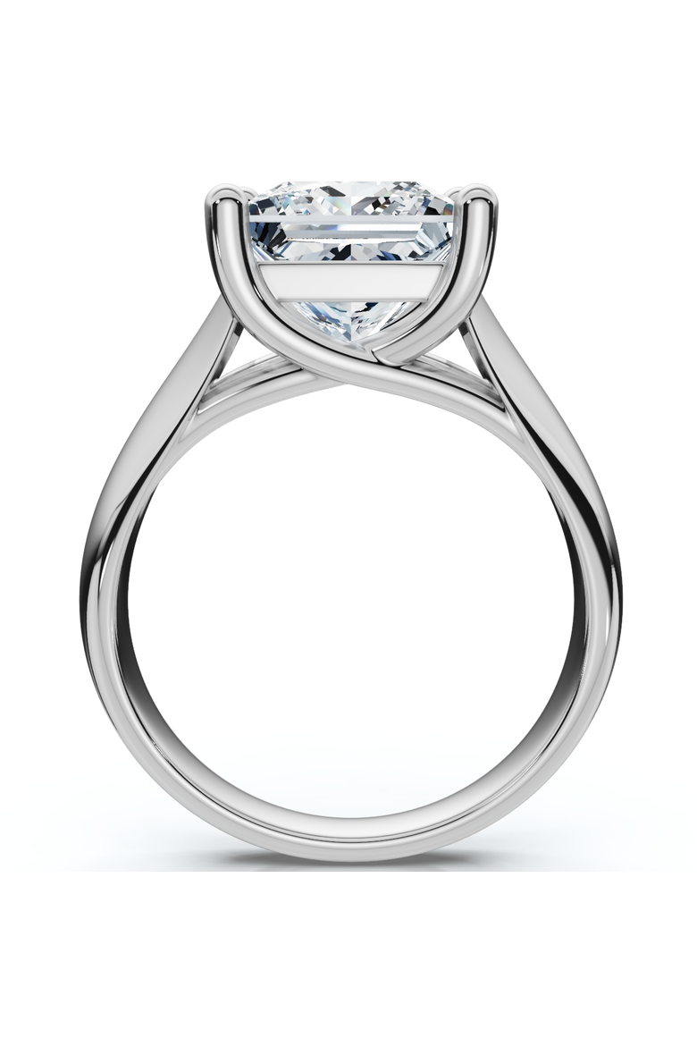 Certified 3Ct Celestia Princess Cut Diamond Engagement Ring 14k Gold Lab Grown, Alternate, color, 14k White Gold