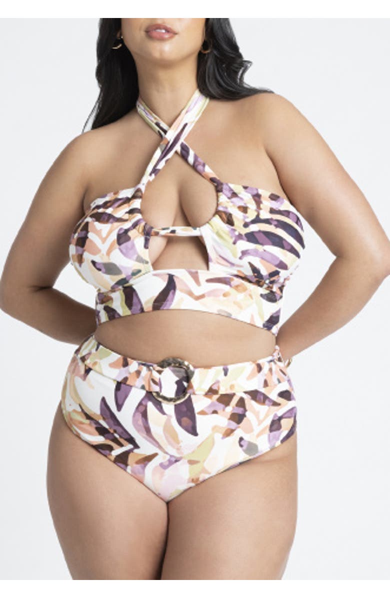 ELOQUII Belted Bikini Bottom, Alternate, color, Aurora