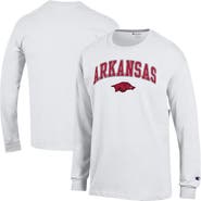 Champion Men's Champion  White Arkansas Razorbacks Arch Over Logo Long Sleeve T-Shirt