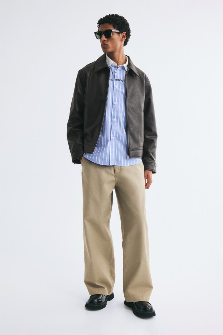 Jacket With Collar, Alternate, color, Dark brown