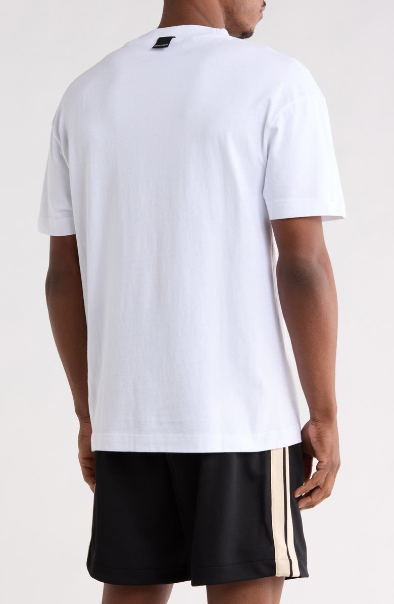 Palm Angels Logo Graphic Cotton T-Shirt, Alternate, color, White Black