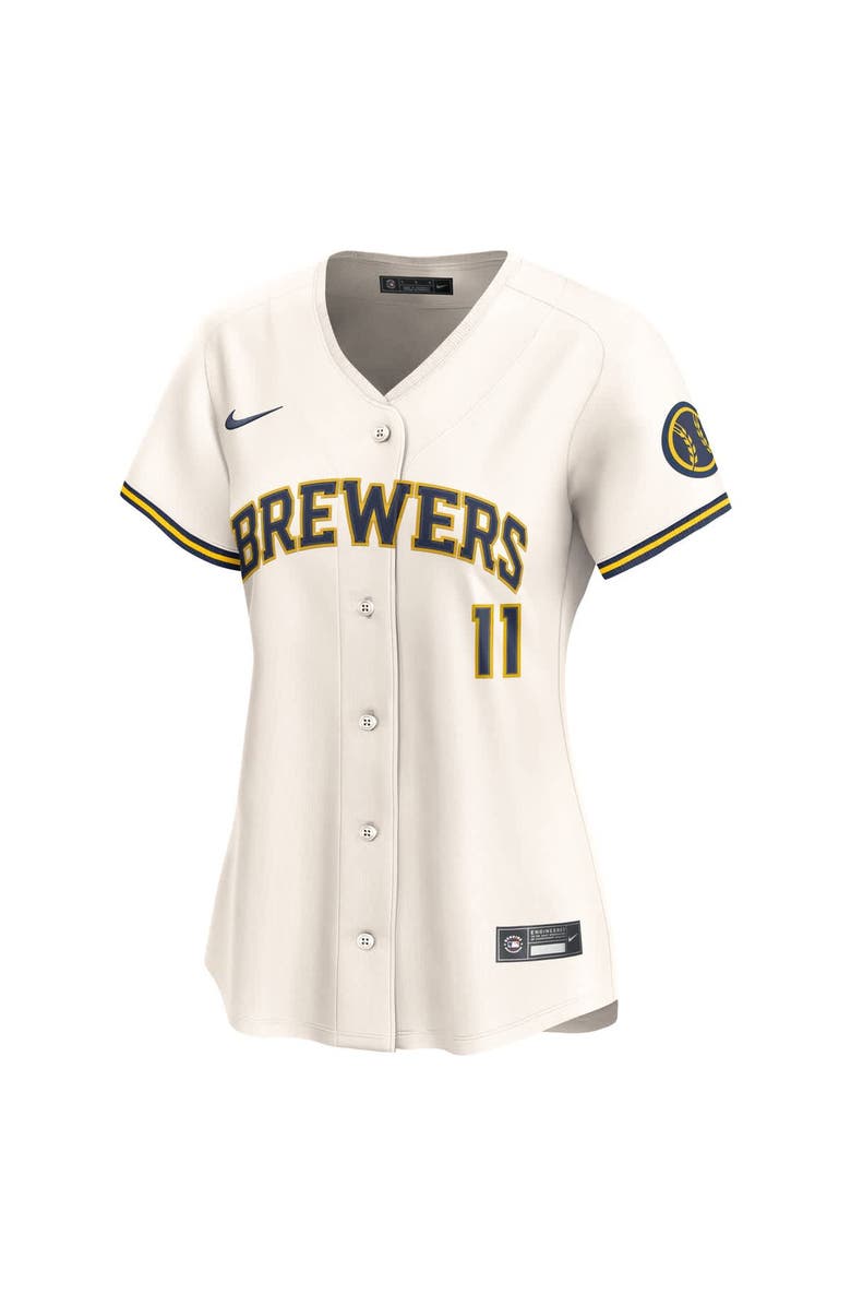 Nike Women's Nike Jackson Chourio Cream Milwaukee Brewers Home Limited Player Jersey, Alternate, color, Cream