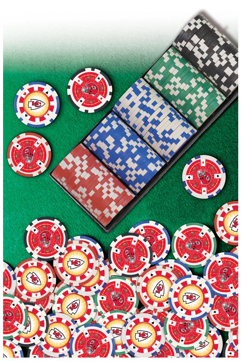 Kansas City Chiefs 100 Piece Poker Chips, Alternate, color, Multicolor