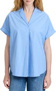 French Connection Cotton Poplin Popover Top