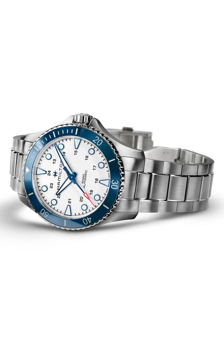 Hamilton Khaki Navy Scuba Automatic Bracelet Watch, 43mm, Alternate, color, Silver