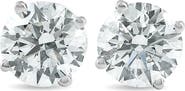Bliss Diamond 2 Ct TW Round Lab Grown Diamond Studs 14K Gold With Screw Backs