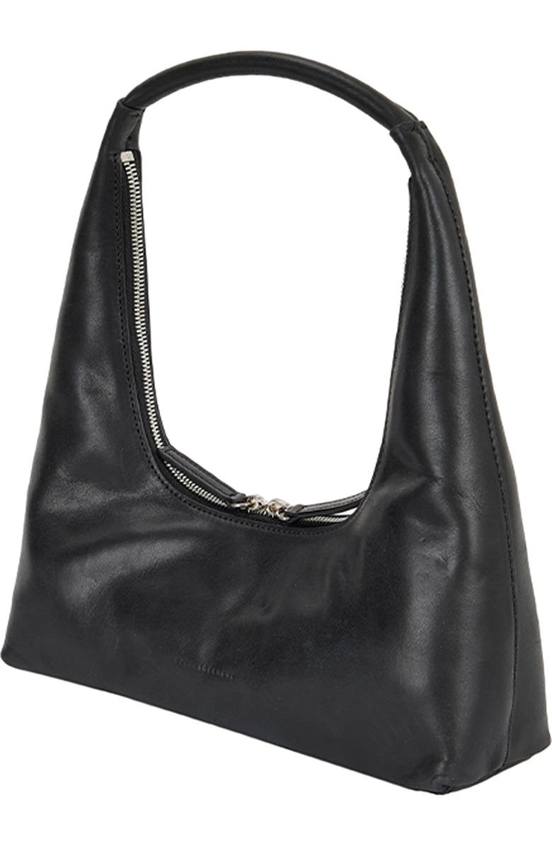 MARGESHERWOOD Leather Hobo Bag, Alternate, color, Black Pull-Up